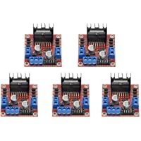 ARCELI 5 PCS L298N Módulo de la Placa del Controlador del variador de Motor Dual H Bridge DC Stepper Module para Arduino